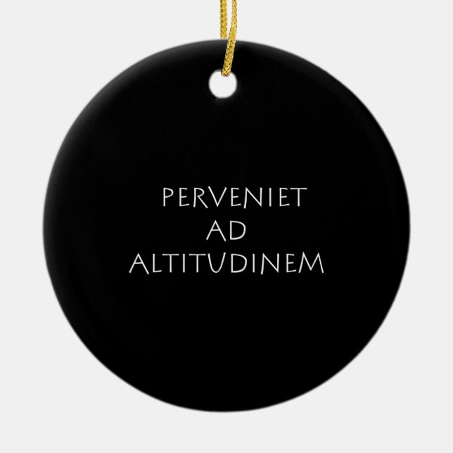 Perveniet ad altitudinem julgransprydnad keramik (Framsidan)