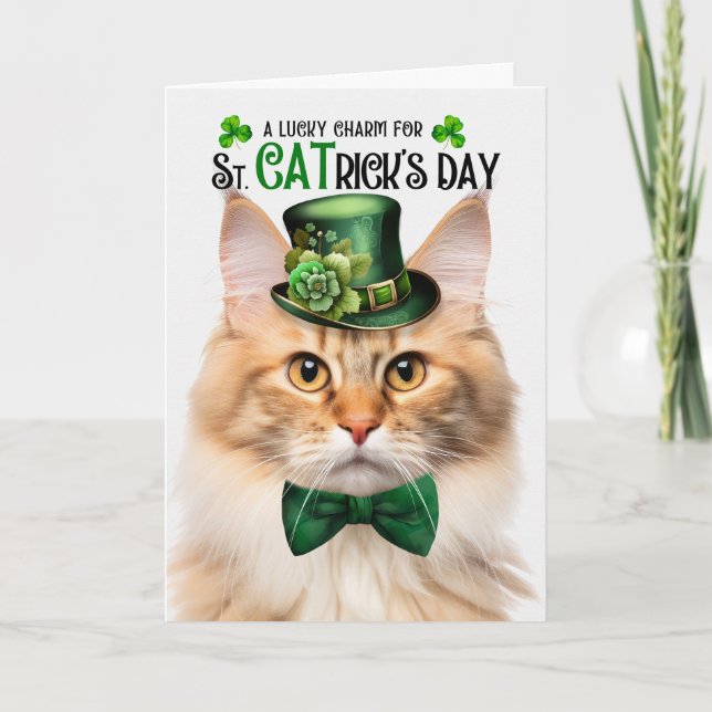 Pervenskt skogsbeslag Saint CATricks dag Helgkort (Framsida)