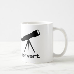 Perverter med Teleskop Rolig Parodi Humor Kaffemugg