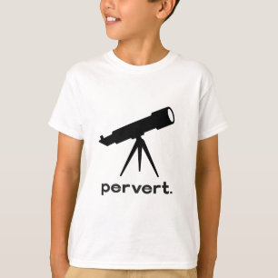 Perverter med Teleskop Rolig Parodi Humor T Shirt