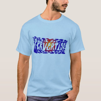 pervertigoblått t shirt