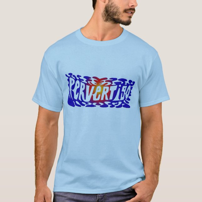 pervertigoblått t shirt (Framsida)