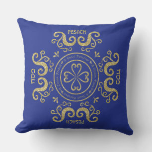 Pesach 20/20’ Pillow "Elegant Blue/Guld" Kudde