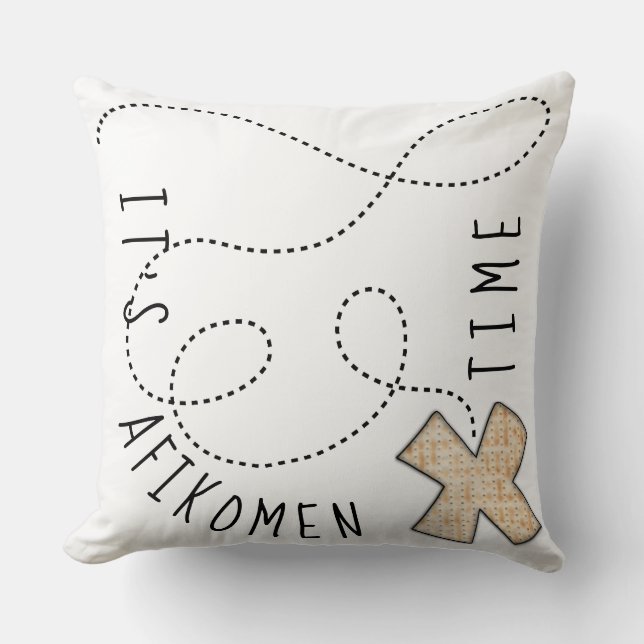 Pesach 20 x 20 Pillow Det är Afikomen Time Kudde (Framsida)