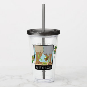 Pesach Akryltumbler 16 oz som släpper ut grodor Take Away Mugg
