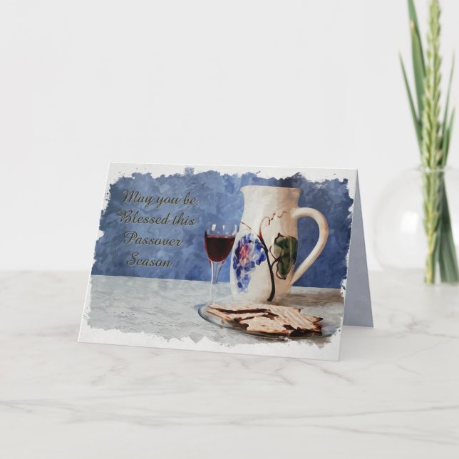 Pesach Blessings: A Helig Firande Kort (Framsida)