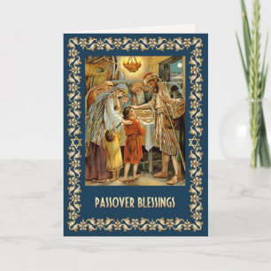 Pesach Blessings. Judaica Fine Art Card Kort