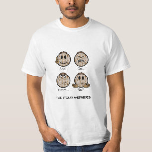 Pesach "De fyra svaren" vit Manar T-Shirt