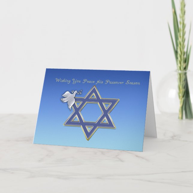 Pesach Dove Star Kort (Framsida)
