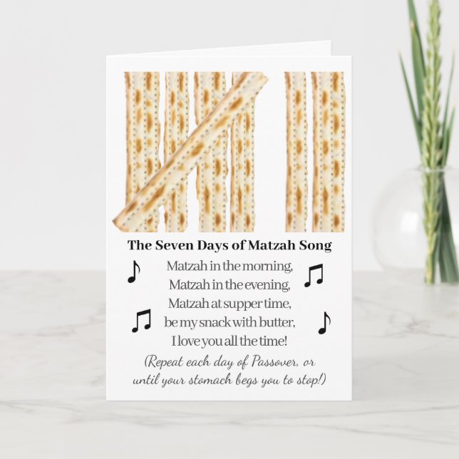 Pesach Funny 7 dagar med Pesach Kort (Framsida)