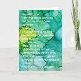 Pesach Funny Define Haggadah Kort