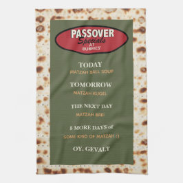 Pesach Funny Menu Kitchen Tower Kökshandduk