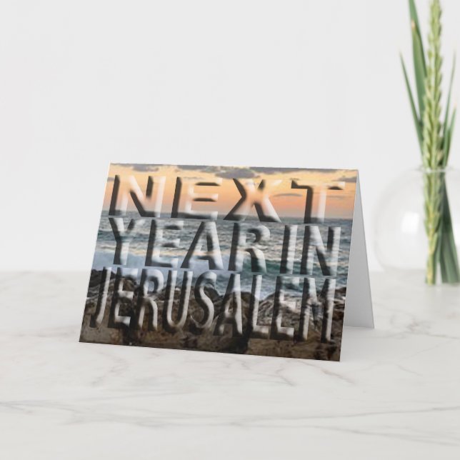Pesach Jerusalem Strand vykort (Framsida)
