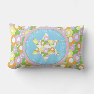 Pesach Lumbar Pillow "Blommigt Sweet Passover" Lumbarkudde