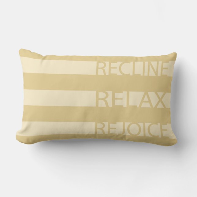 Pesach Lumbar Pillow "Recline, Slappna av, Rejoice Lumbarkudde (Framsida)