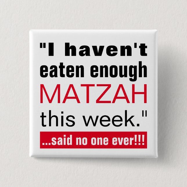 Pesach Matzah Funny Knapp (Framsida)