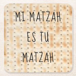 Pesach Mi Matzah Es Tu Matzah Underlägg Papper Kvadrat