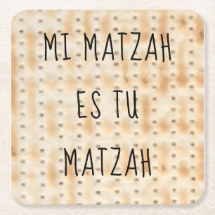 Pesach Mi Matzah Es Tu Matzah Underlägg Papper Kvadrat