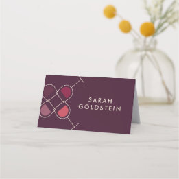 Pesach Modern Lila Chag Sameach-kort Placeringskort