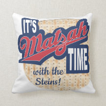 Pesach Seder 16/16" Pillow "Det är MATZAH Time!"