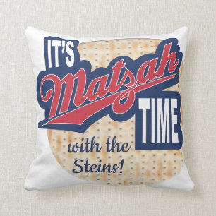 Pesach Seder 16/16" Pillow "Det är MATZAH Time!" Kudde