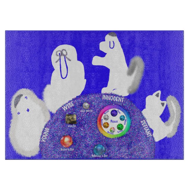 Pesach Seder Bord Animals Seder Plate (Framsidan)