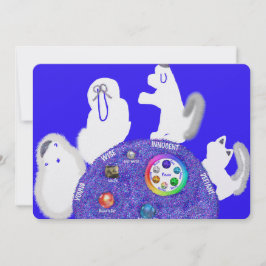 Pesach Seder Bord med djur Julkort