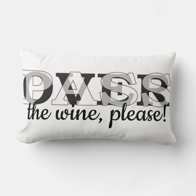 Pesach Seder Lumbar Pillow "Pesach the vin" Lumbarkudde (Framsida)
