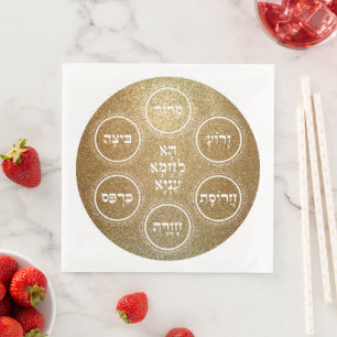 Pesach Seder och Helgdag Middag Festive Pappersservett