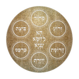 Pesach Seder Plate Hebrew Guld