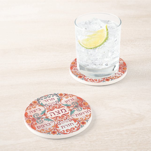 Pesach Seder Plate Hebrew Passover Gift Ke'arah Underlägg (Sidan)