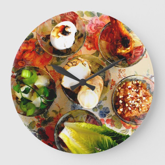 Pesach Seder Plate Stor Klocka (Framsida)