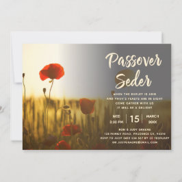 Pesach Seder-vallmoinbjudan Inbjudningar