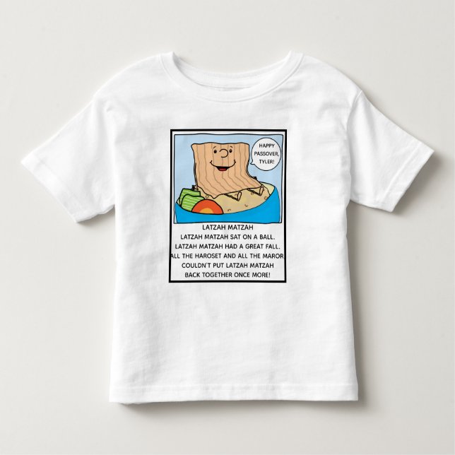 Pesach Småbarn Funny Seder Toon T Shirt (Framsida)