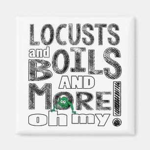 Pesach Square Magnet "Locusts & Boils & More..."