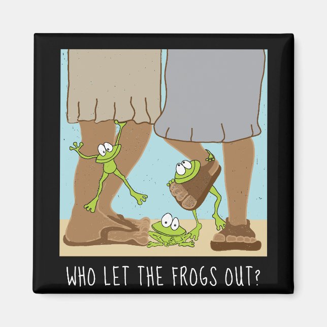 Pesach Square Magnet som lät grodorna rinna ut (Framsidan)