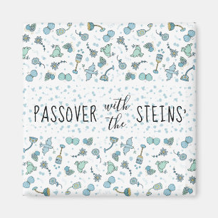 Pesach Square Magnet Whimsical Seder Time