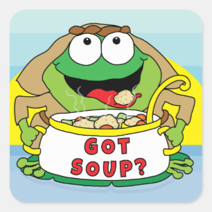 Pesach Square Stickers "Har Soppa?" Fyrkantigt Klistermärke