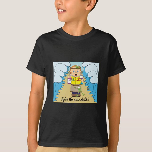 Pesach"The Wise Child" Barn T-Shirt (Framsida)