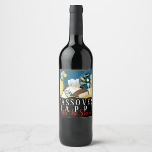 Pesach Vin Flaska-etikett Seder Bord Vinflaska Etikett