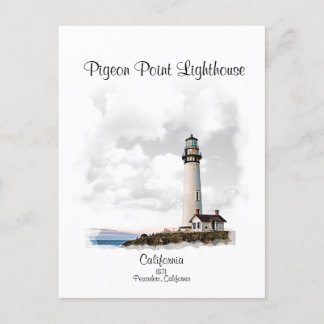 PESCADERO POINT LIGHTHUSE - POSTCARD VYKORT