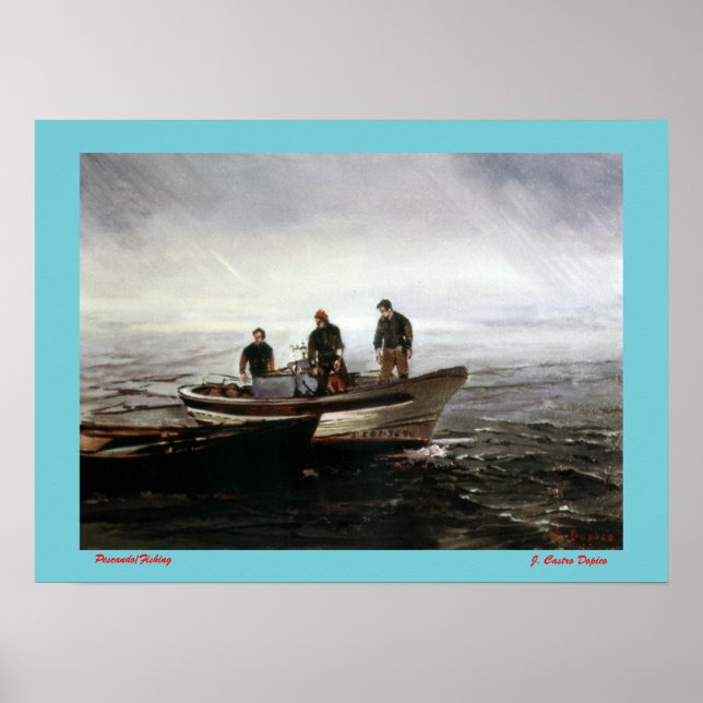 Pescando/Fiske Poster (Framsidan)