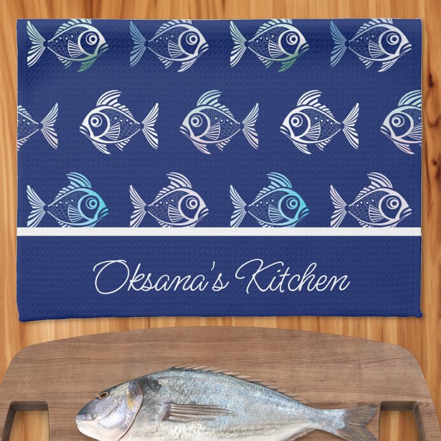 Pescatarian Mönster Kökshandduk (Skapare uppladdad)