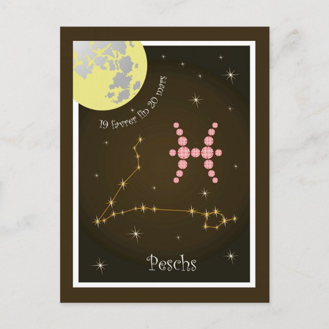 Peschs 19 favrer fin fin 20 mars Postkarte Vykort (Framsida)