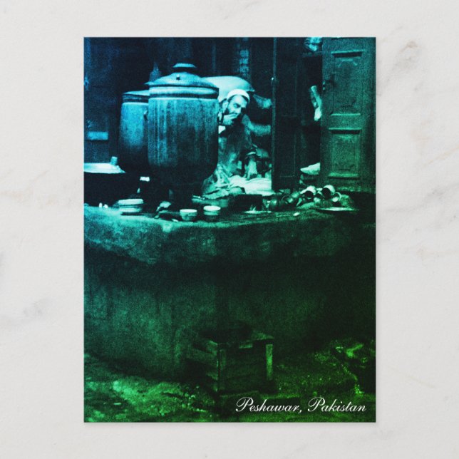 Peshawar, Tea Maker, Travel, Pakistan Vykort (Framsida)