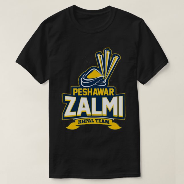 Peshawar Zalmi cricket Team logotyp T Shirt (Design framsida)