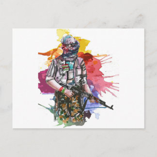 Peshmerga frihet Warrior.png Vykort