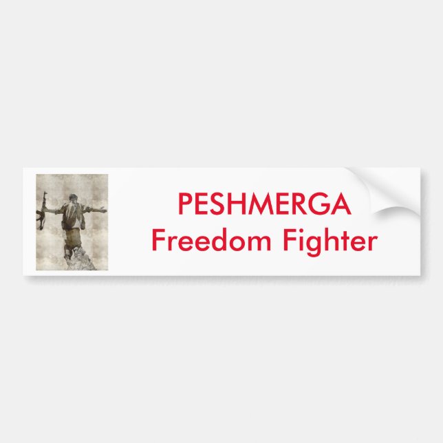 PESHMERGA-frihetskämpe Bildekal (Framsidan)