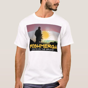 Peshmerga - kängor på det slipat t-shirt