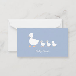 Pesonaliserade Baby Duckling Tackkort-kort Anteckningskort